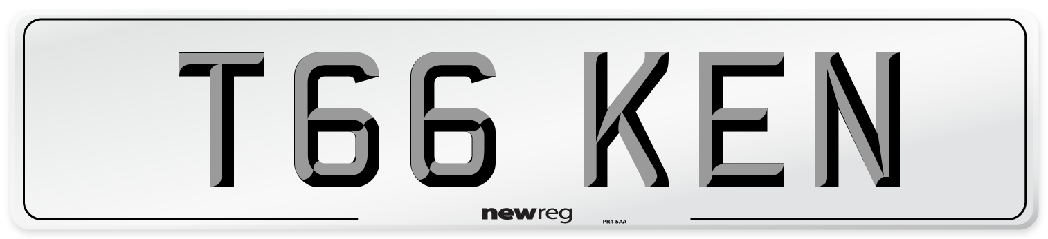 T66 KEN Number Plate from New Reg
